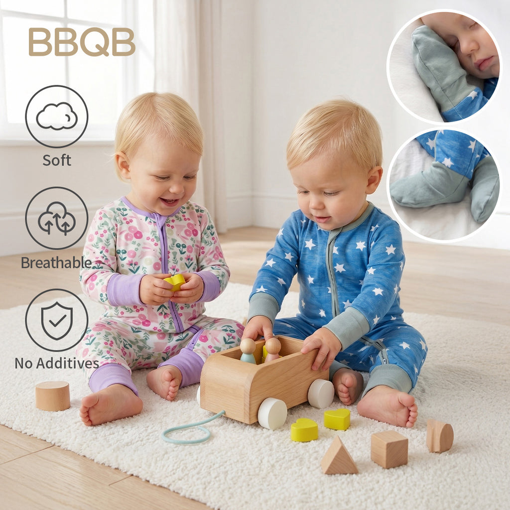 BBQB Inspired Zip-up Baby Long-Sleeve Romper