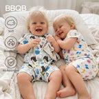 BBQB Inspired Zip-up Baby Short-Sleeve Romper