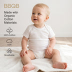 BBQB Organic Cotton Button-up Short-Sleeves Baby Bodysuit