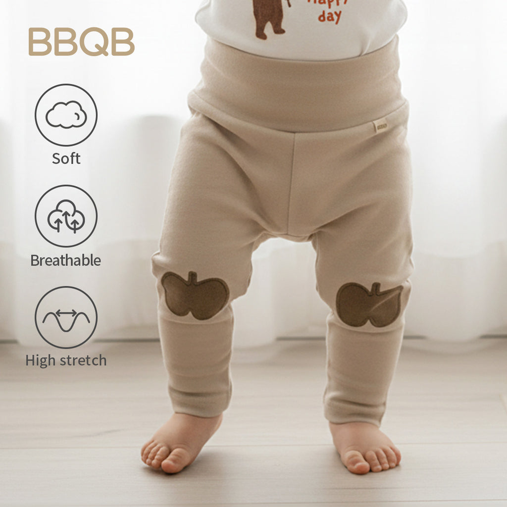 Baby High-Waisted Leggings with Reinforced Knees | BBQB Storybook