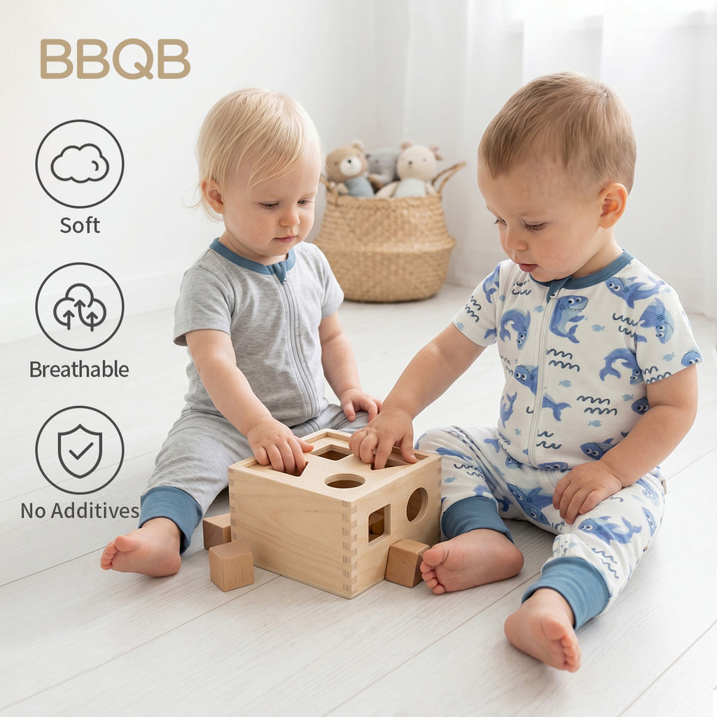 BBQB 2 Pack Baby Zip Growsuit