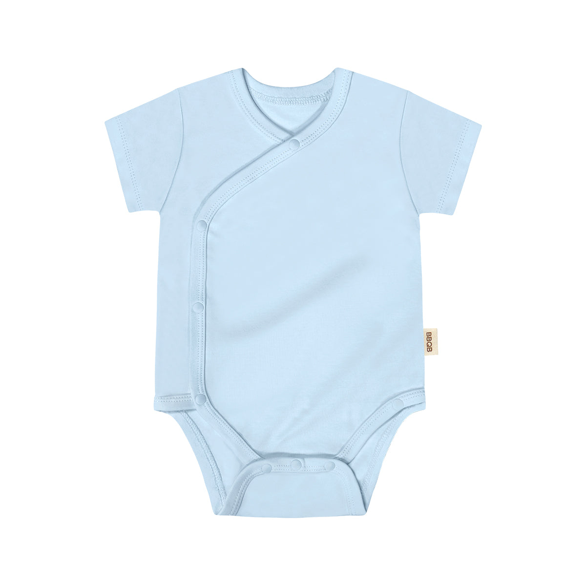 BBQB Organic Cotton Front-Opening Button-Up Baby Bodysuit