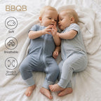 BBQB SoftFlex™ Cotton Zip-up Baby Bodysuit 2-Pack