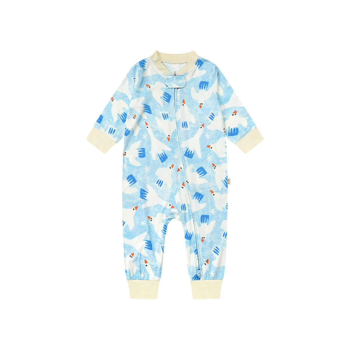 Long-Sleeve Bamboo Zip Romper | BBQB Cloudsoft Bamboo