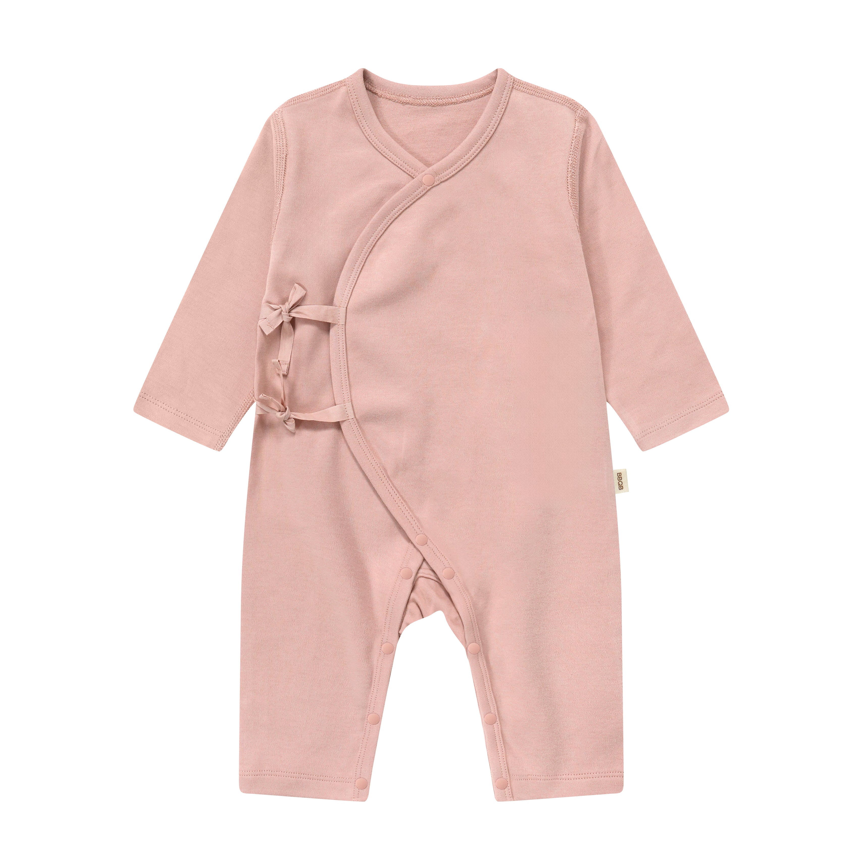 Baby Long-Sleeve Kimono Romper | BBQB Organic Cotton