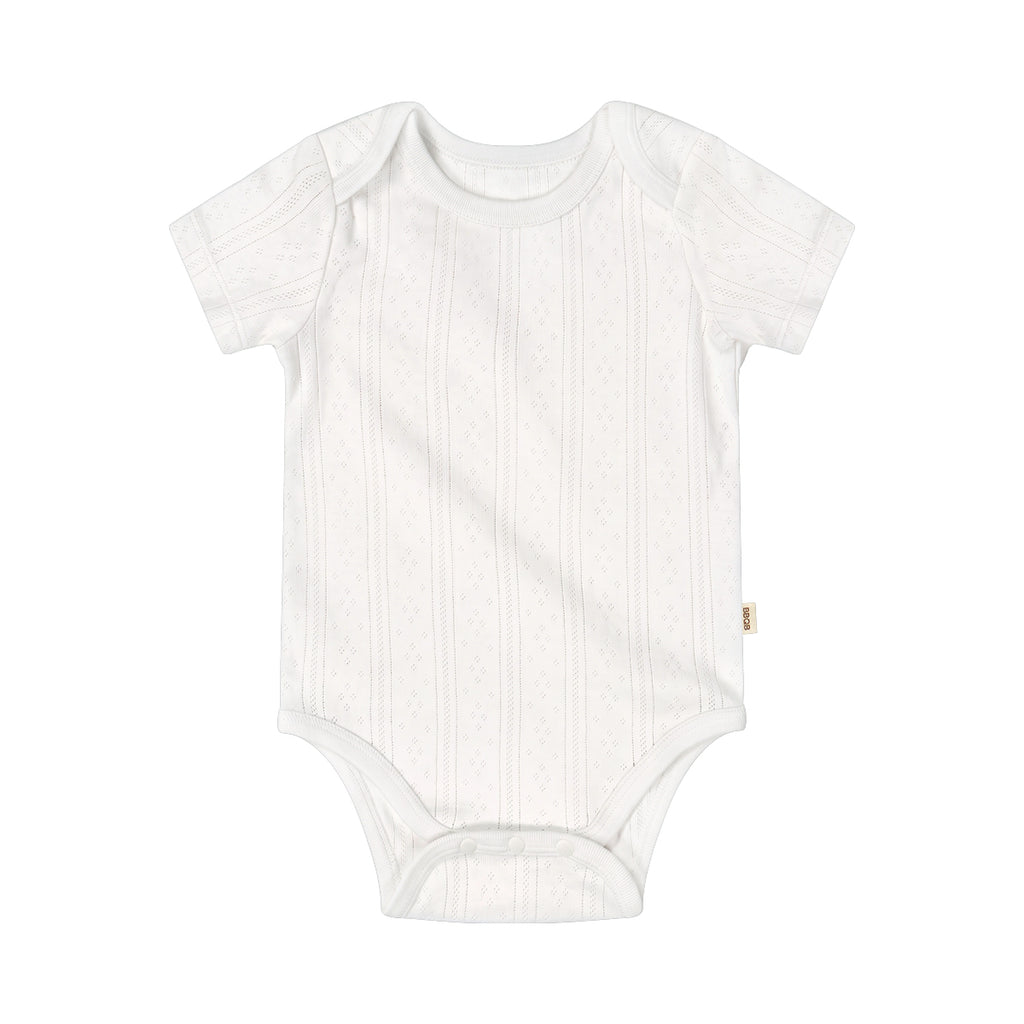BBQB Organic Cotton Button-up Pointelle Baby Bodysuit