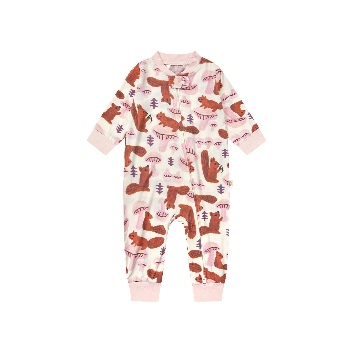Long-Sleeve Bamboo Zip Romper | BBQB Cloudsoft Bamboo