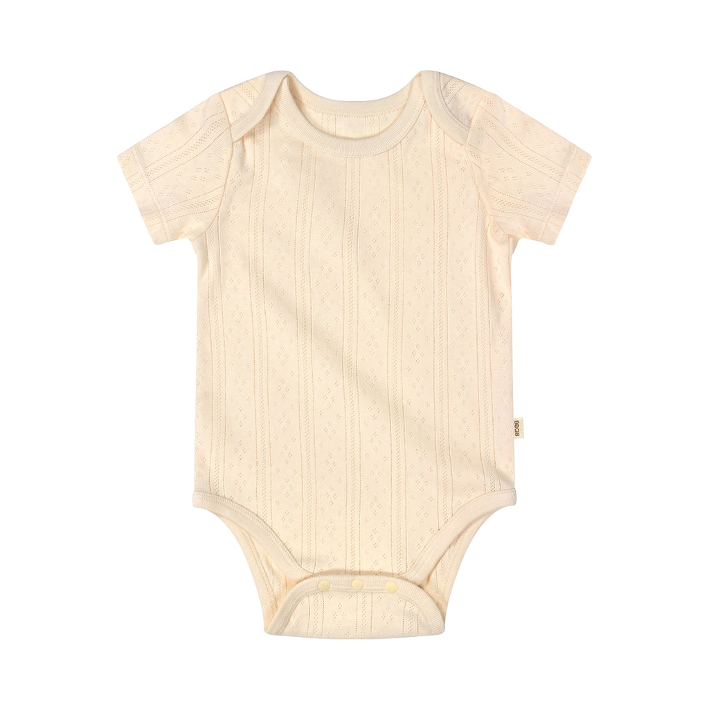 BBQB Organic Cotton Button-up Pointelle Baby Bodysuit