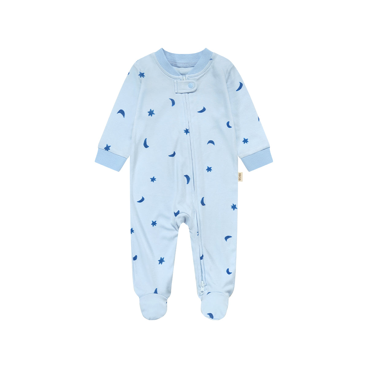 Baby Zip Footed Long-Sleeve Romper | BBQB Bamboo Care