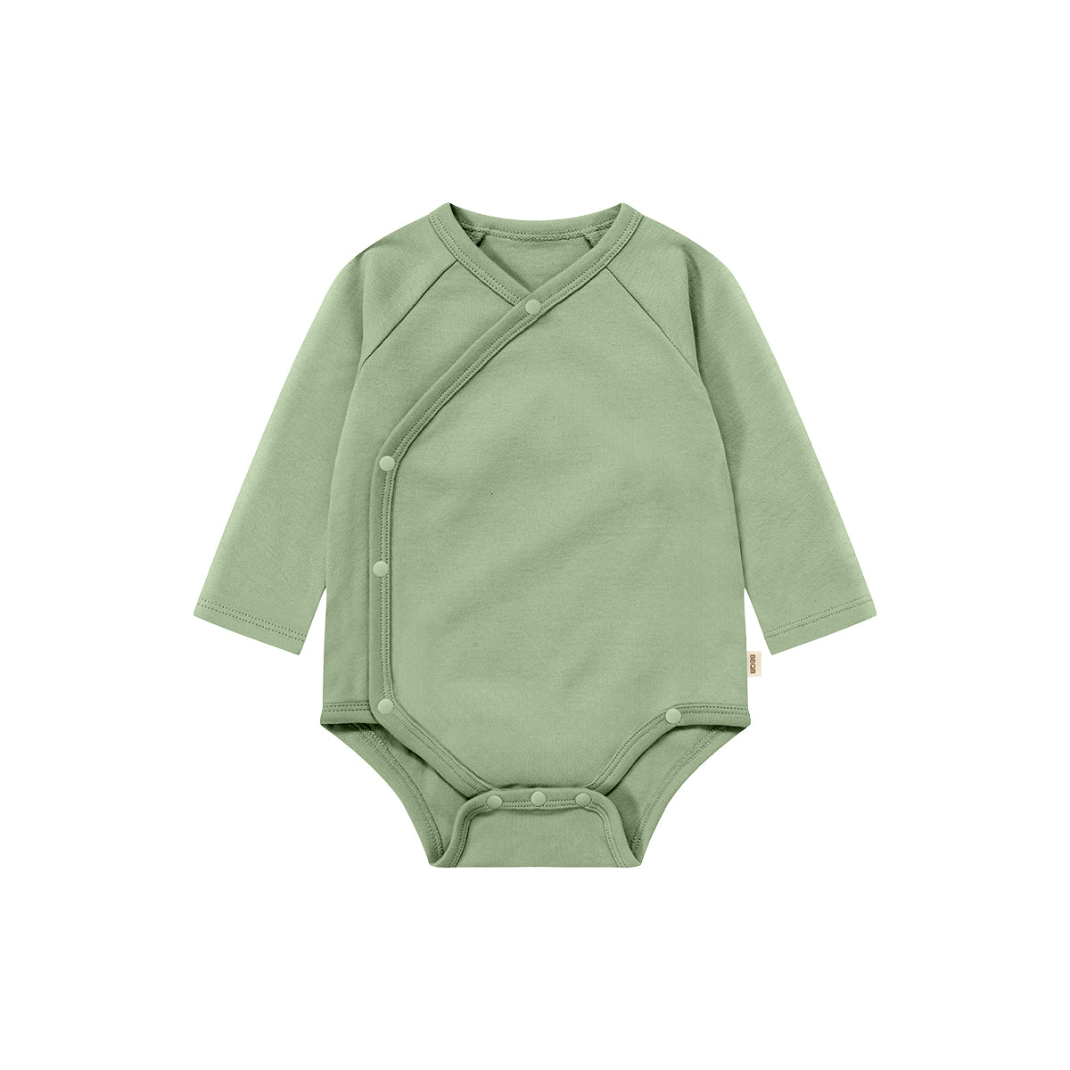 Baby Long-Sleeve Button Kimono Bodysuit | BBQB Organic Cotton