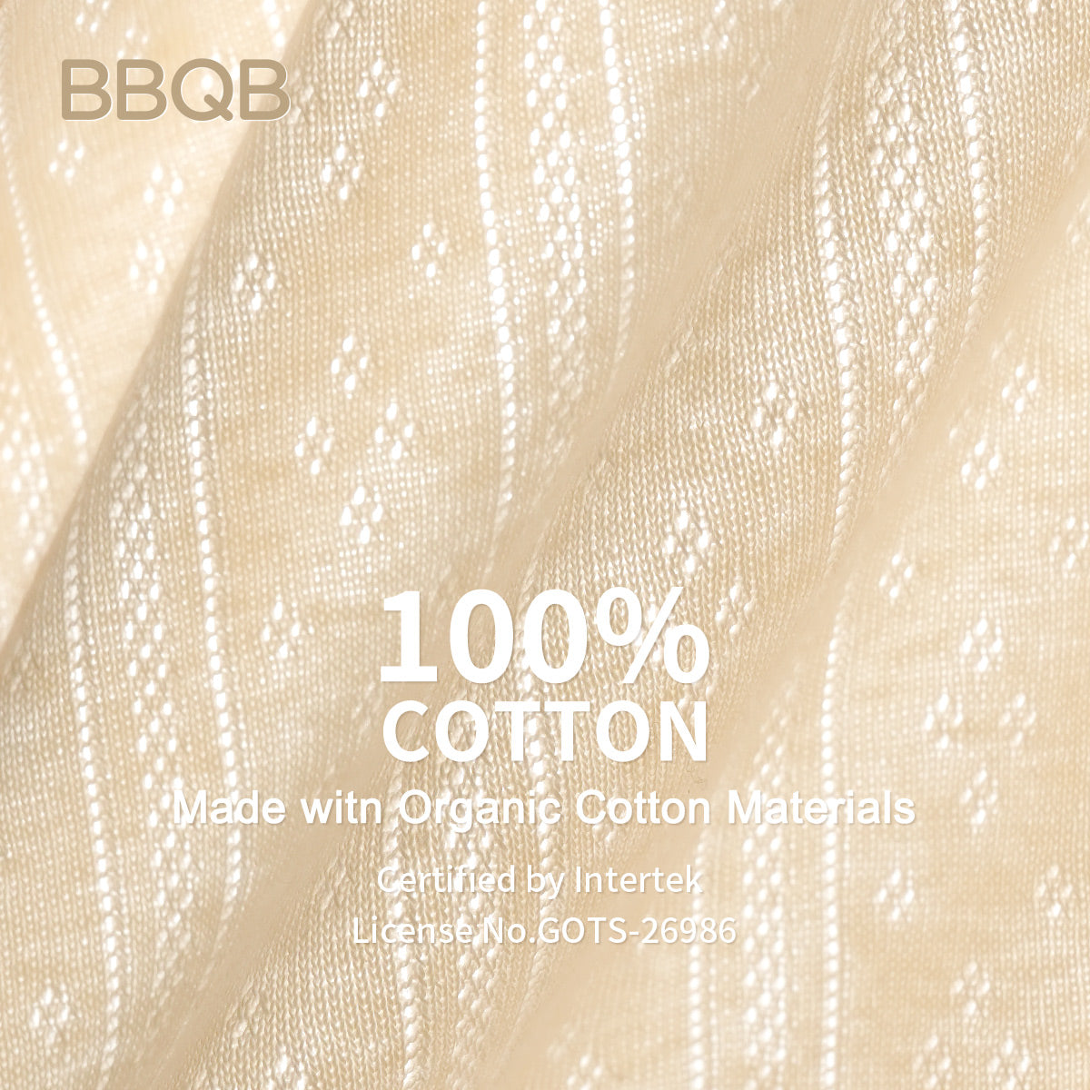 BBQB Organic Cotton Button-up Pointelle Baby Bodysuit