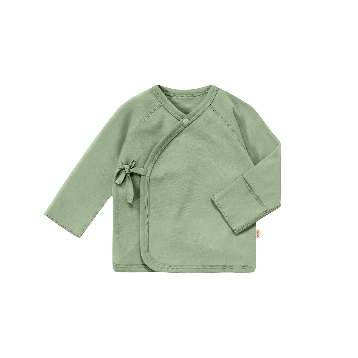 Baby Kimono Long-Sleeve Seamless Wrap-Shirt | BBQB Organic Cotton