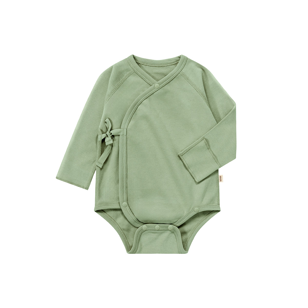 Baby Long-Sleeve Wrap Kimono Bodysuit | BBQB Organic Cotton