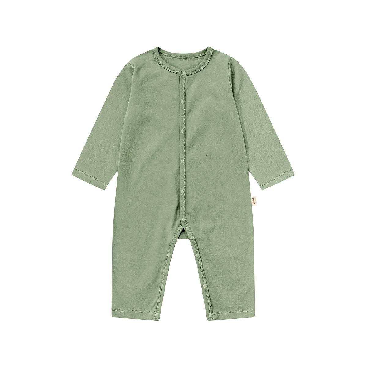 Baby Button Long-Sleeve Romper | BBQB Organic Cotton
