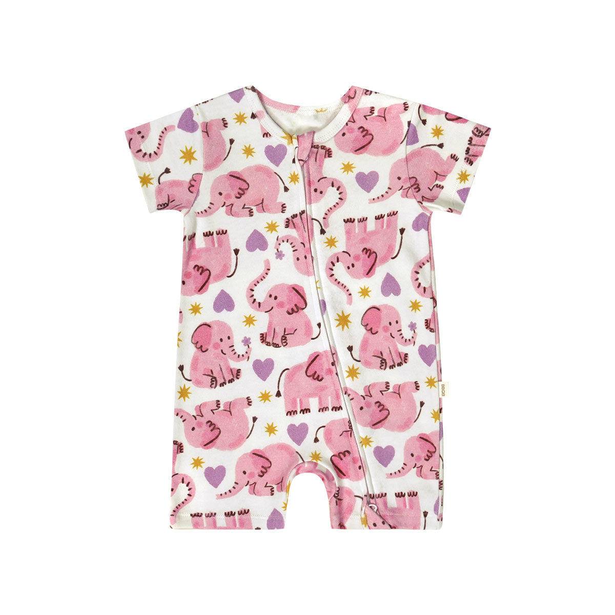 BBQB Inspired Zip-up Baby Short-Sleeve Romper