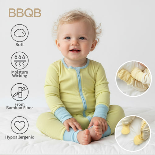 Baby Bamboo Footed Zip Romper | BBQB Cloudsoft Bamboo