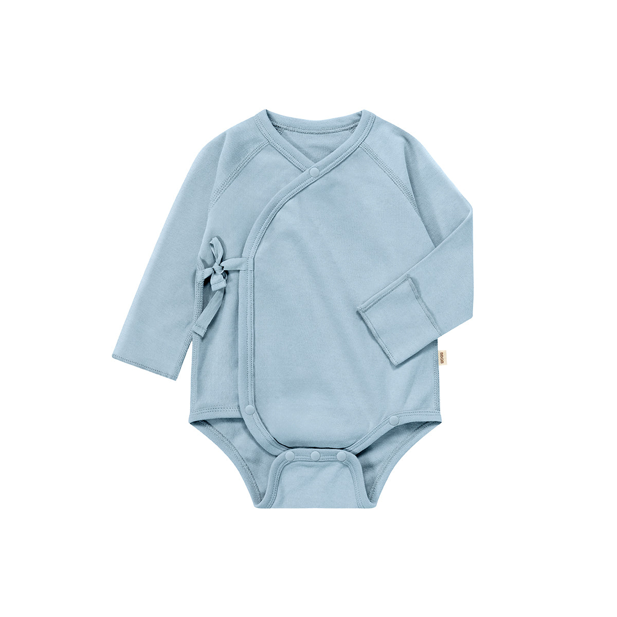 Baby Long-Sleeve Wrap Kimono Bodysuit | BBQB Organic Cotton