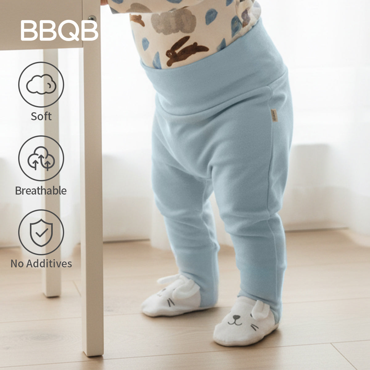 Baby High-Waist Footed-Leggings | BBQB Storybook