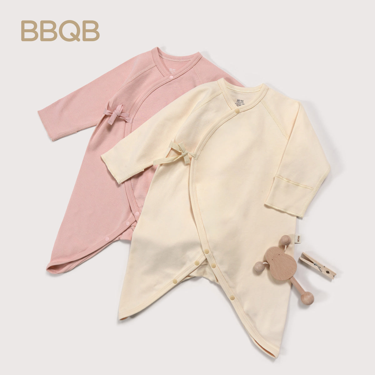 Baby Long-Sleeve Snap-Closure Romper | BBQB Organic Cotton