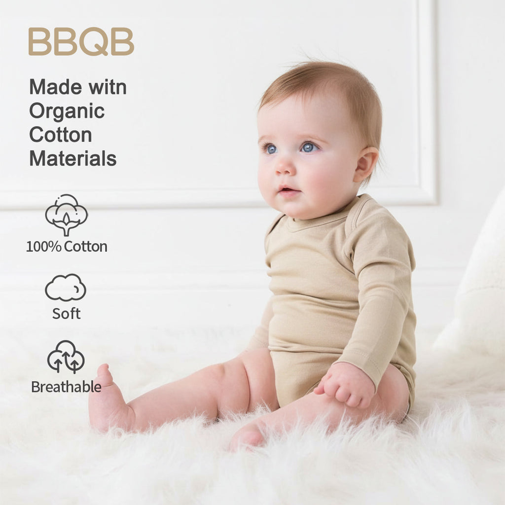 Baby Long-Sleeve Bodysuit | BBQB Organic Cotton