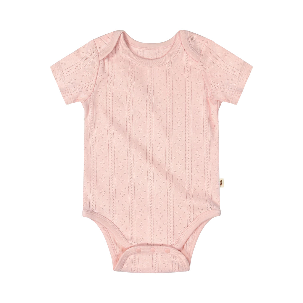 BBQB Organic Cotton Button-up Pointelle Baby Bodysuit