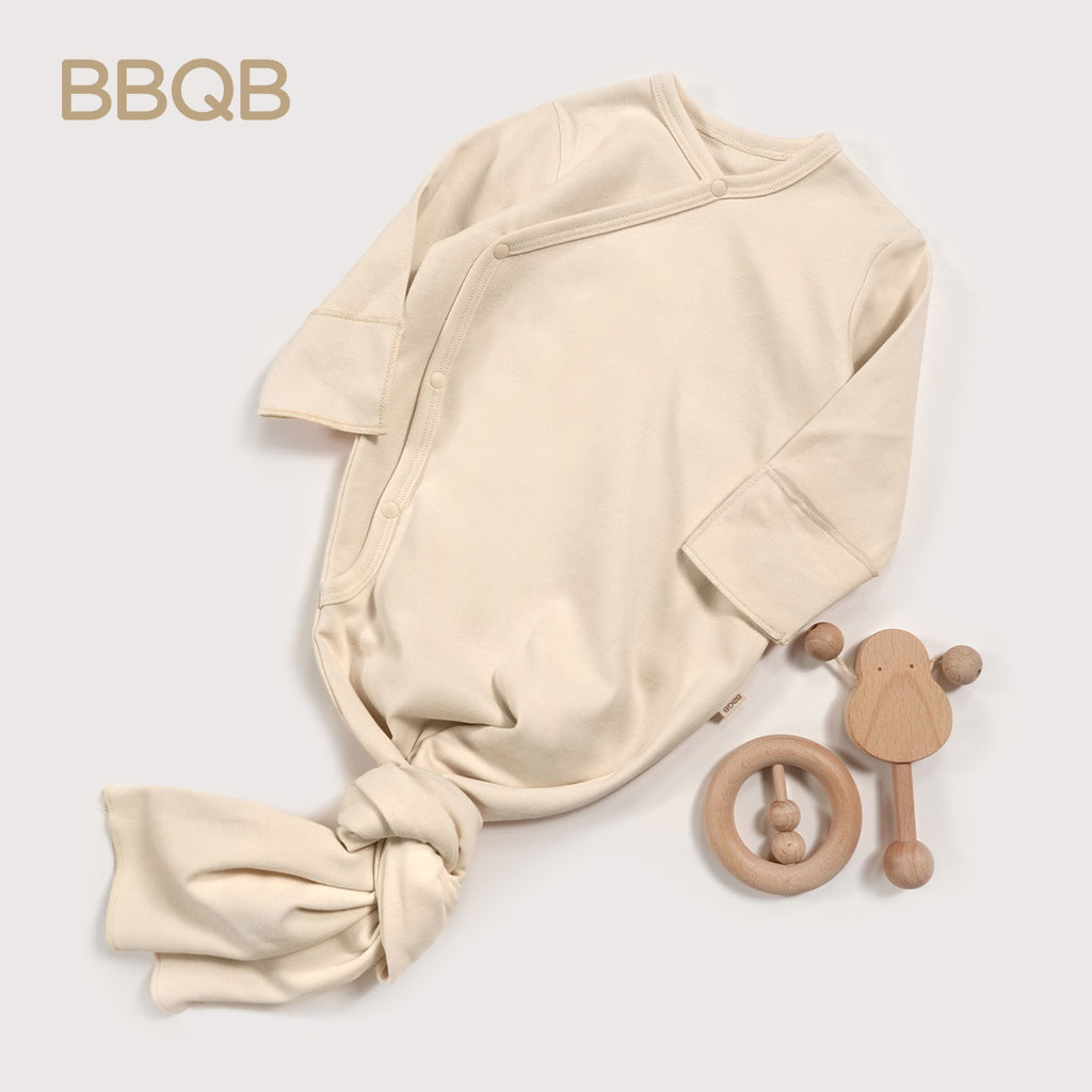 Baby Long-Sleeve Knotted Sleep Sack | BBQB Organic Cotton