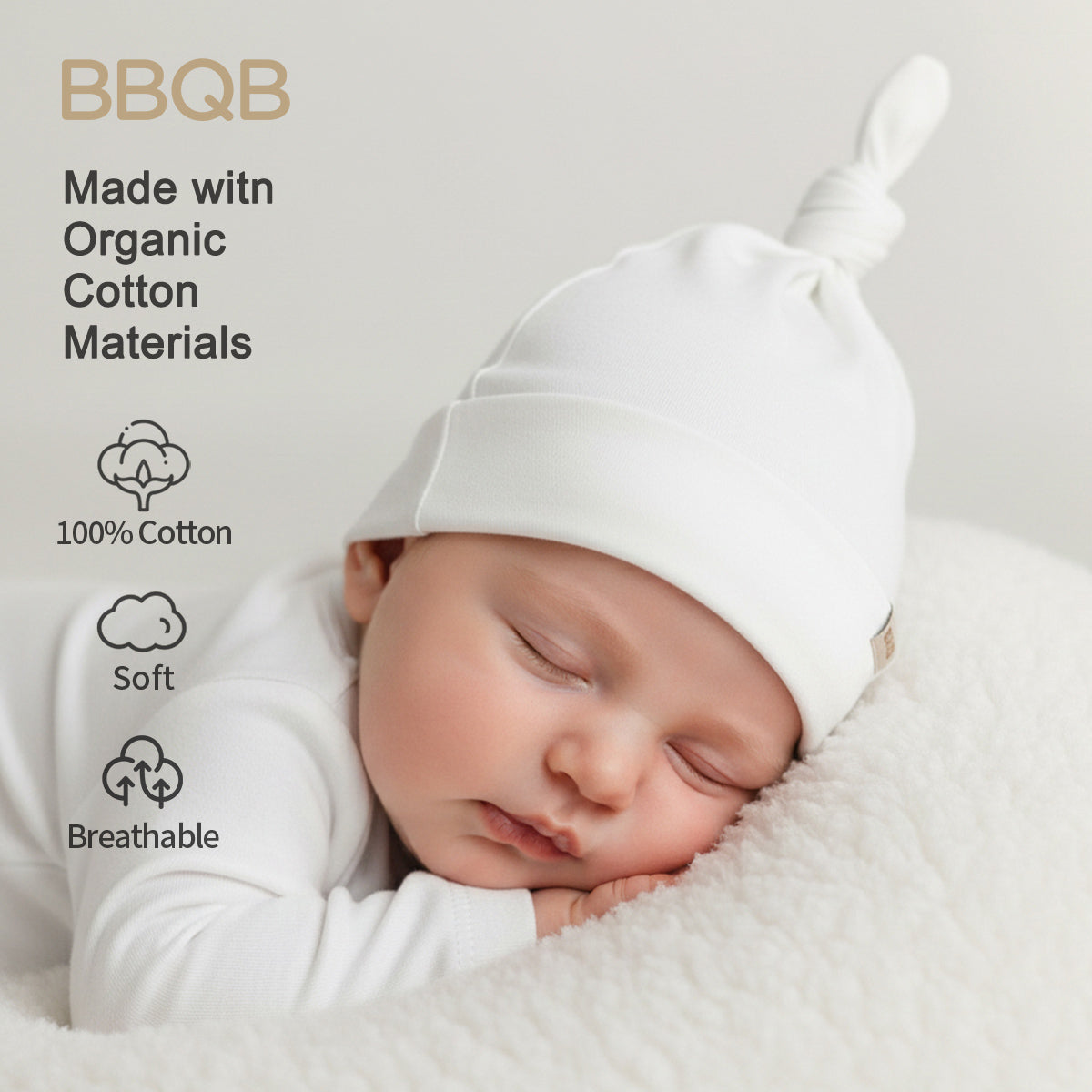 Baby Knotted Beanie Hat | BBQB Organic Cotton