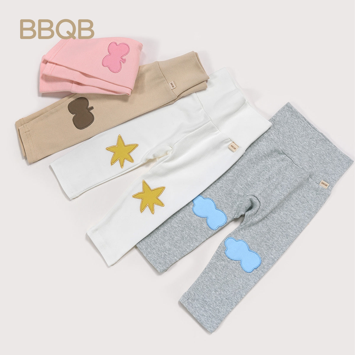 Baby High-Waisted Leggings with Reinforced Knees | BBQB Storybook