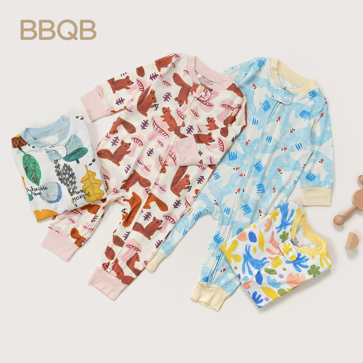 Long-Sleeve Bamboo Zip Romper | BBQB Cloudsoft Bamboo
