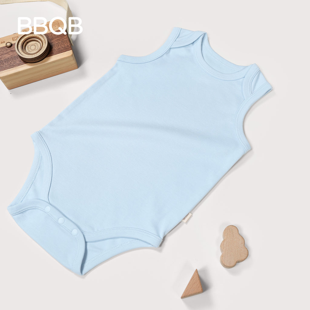 BBQB Organic Cotton Baby Button-up Tank Bodysuit