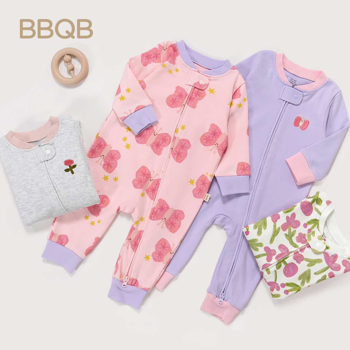 BBQB Storybook Baby Zip-up Bodysuit