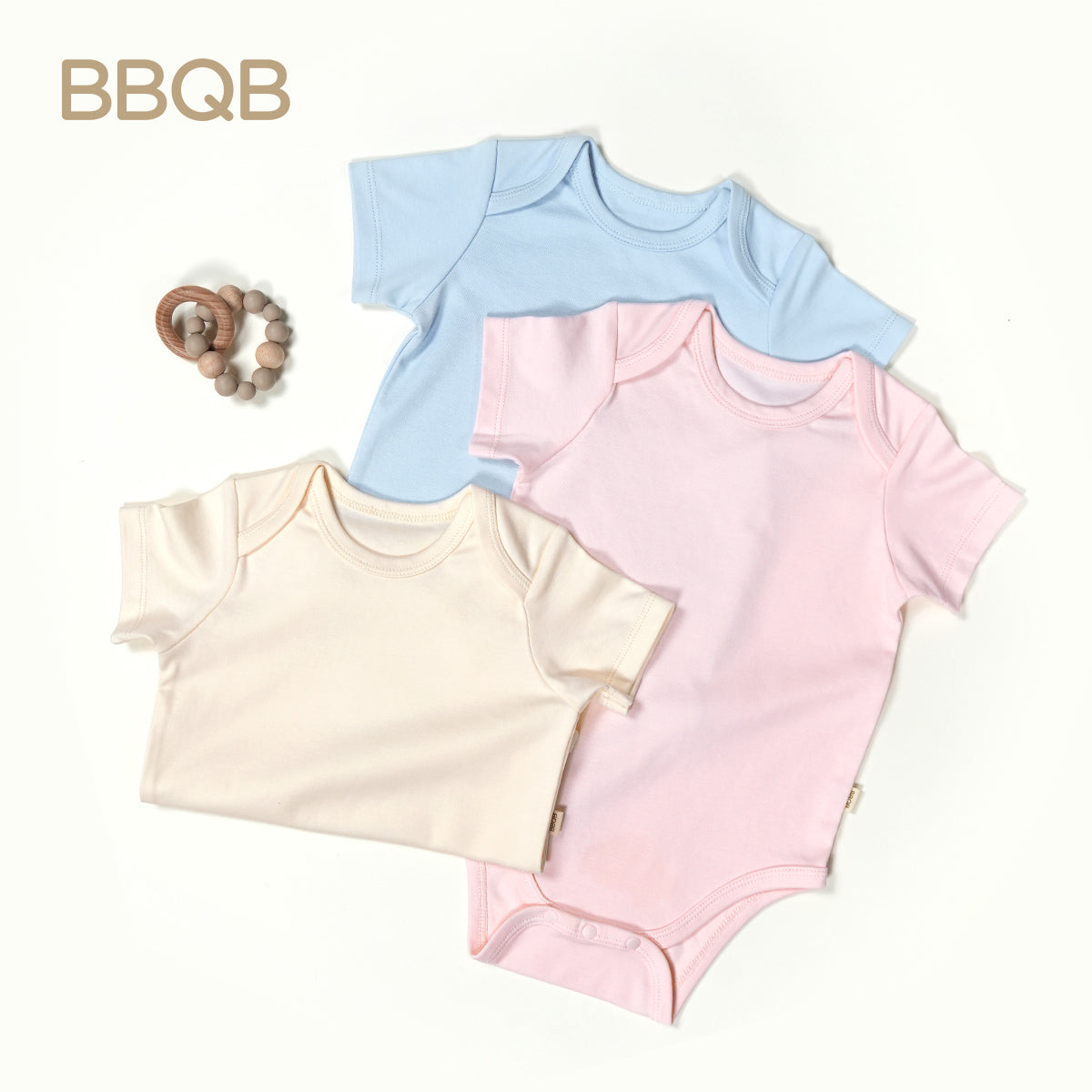 BBQB Organic Cotton Button-up Short-Sleeves Baby Bodysuit