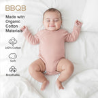 Baby Long-Sleeve Button Kimono Bodysuit | BBQB Organic Cotton