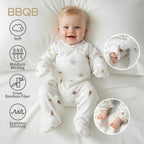 Baby Zip Footed Long-Sleeve Romper | BBQB Bamboo Care