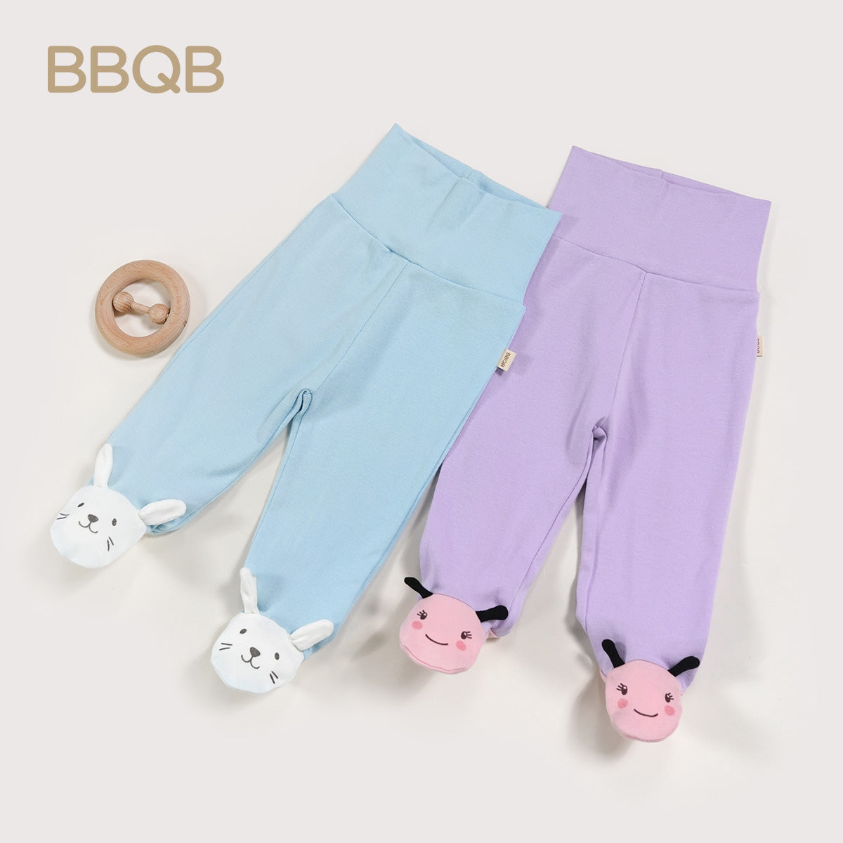 Baby High-Waist Footed-Leggings | BBQB Storybook