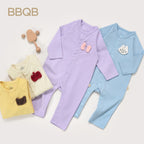 Baby Button-Up Long-Sleeves Romper | BBQB Storybook