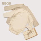 Baby Long-Sleeve Wrap Kimono Bodysuit | BBQB Organic Cotton