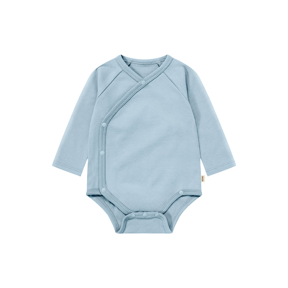 Baby Long-Sleeve Button Kimono Bodysuit | BBQB Organic Cotton