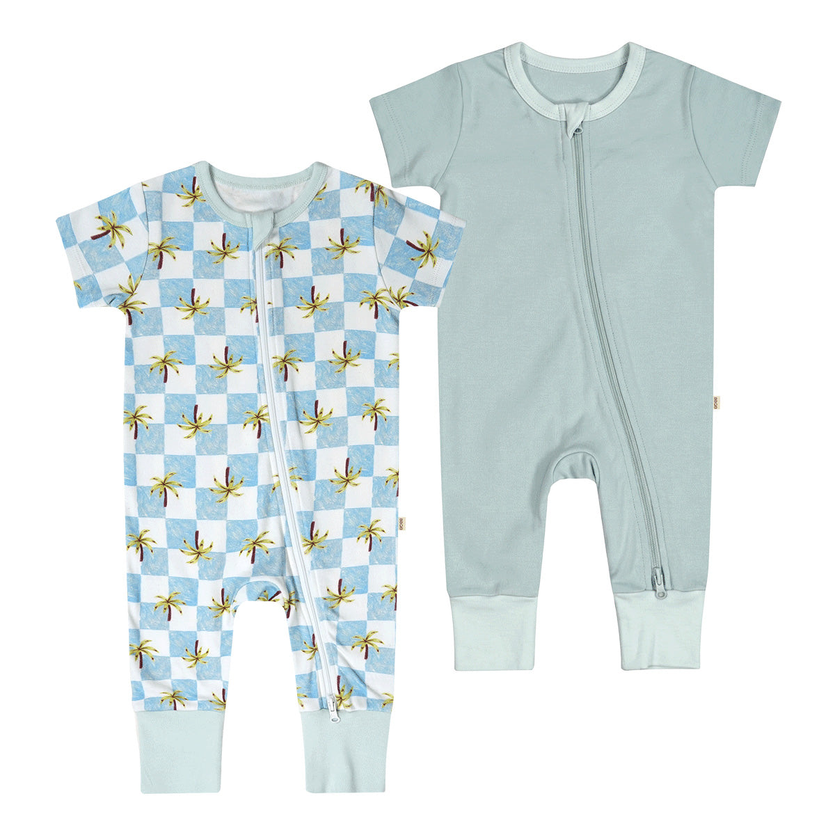 BBQB 2 Pack Baby Zip Growsuit