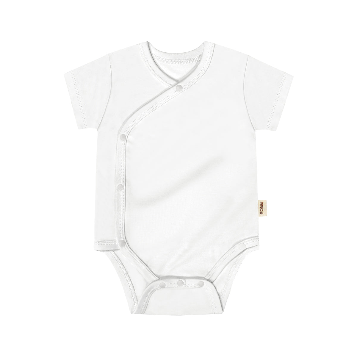 BBQB Organic Cotton Front-Opening Button-Up Baby Bodysuit