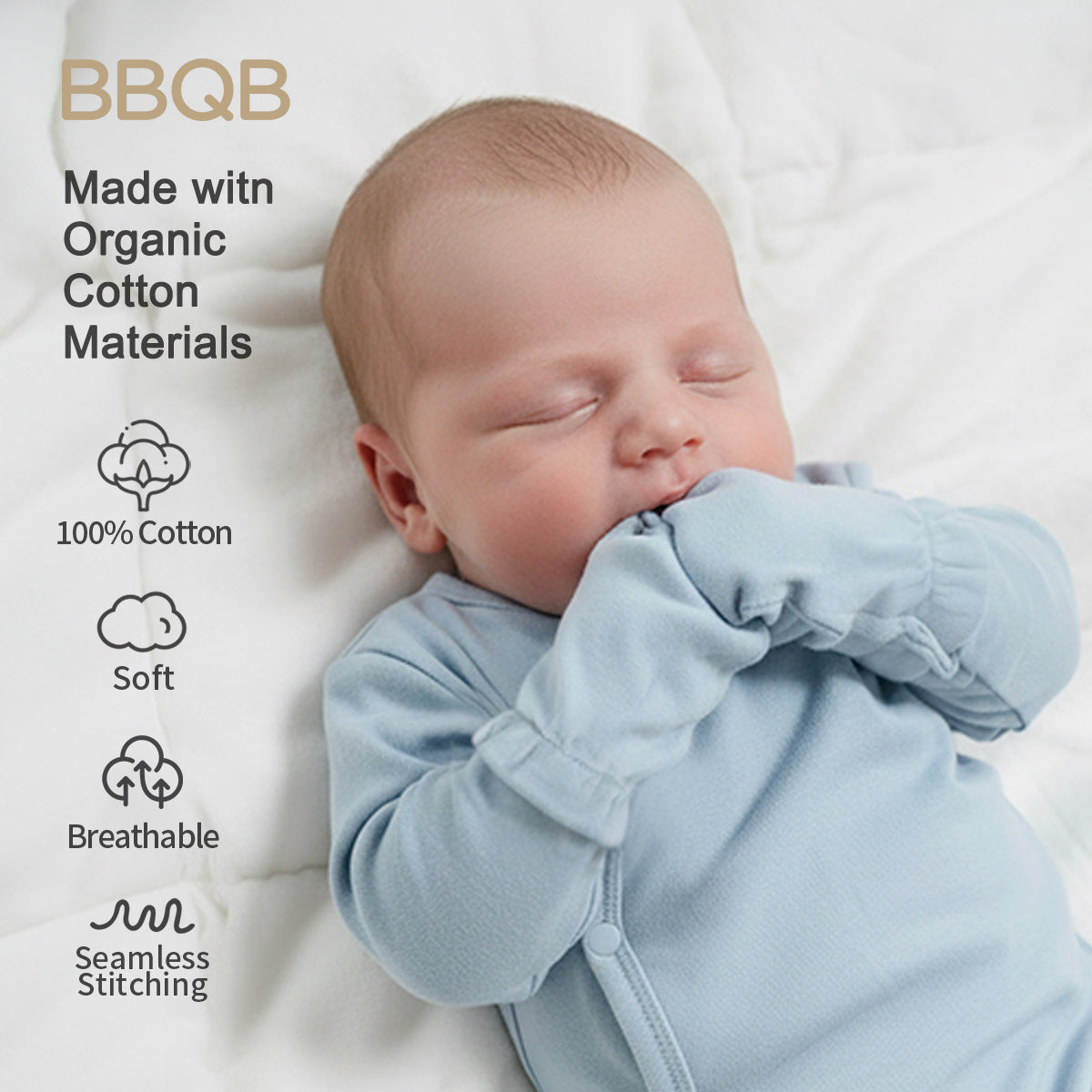 Baby Anti-Scratch Newborn Gloves | BBQB Organic Cotton
