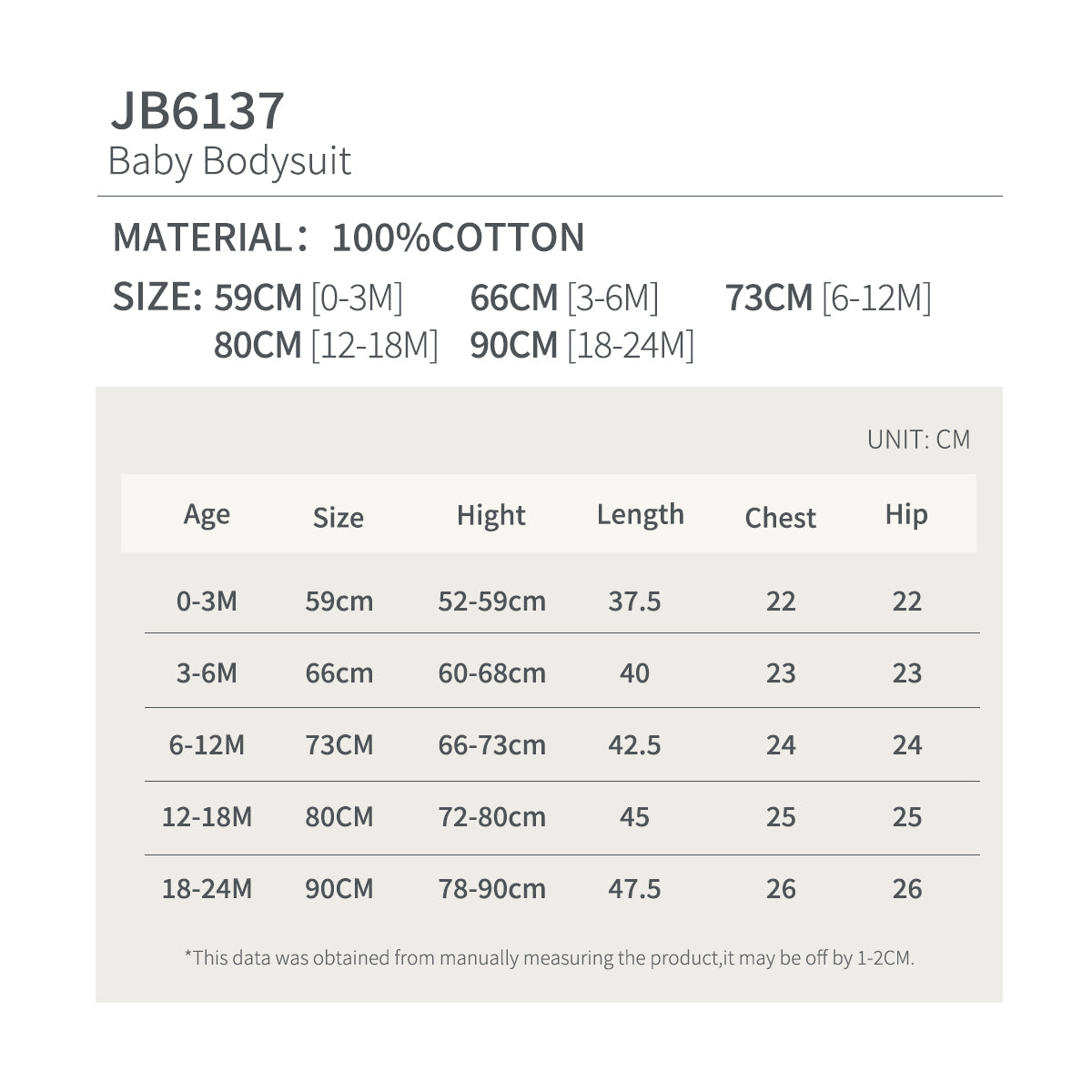 BBQB Organic Cotton Button-up Pointelle Baby Bodysuit