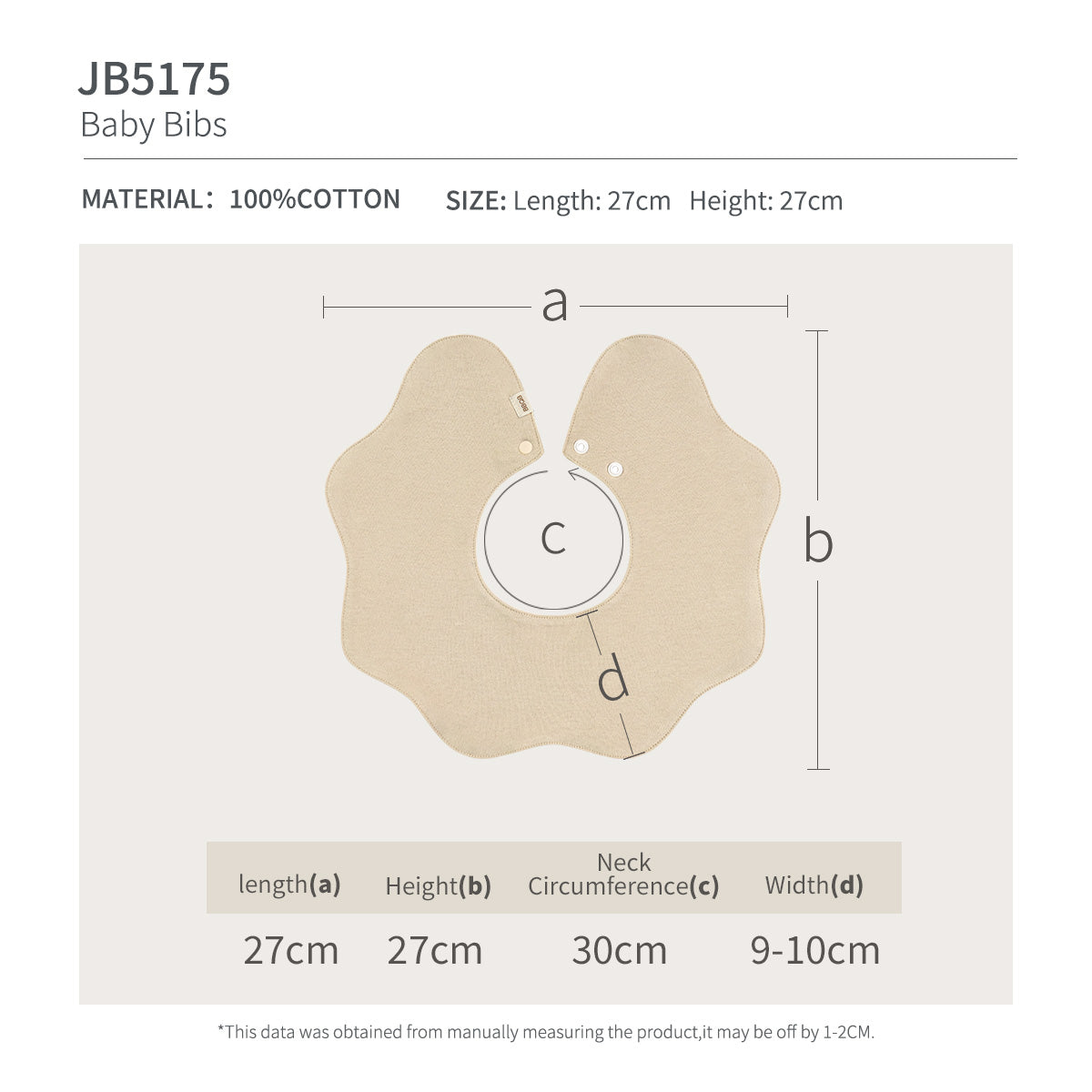 Baby Flower-Shaped Bib| BBQB Organic Cotton