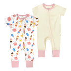 BBQB 2 Pack Baby Zip Growsuit