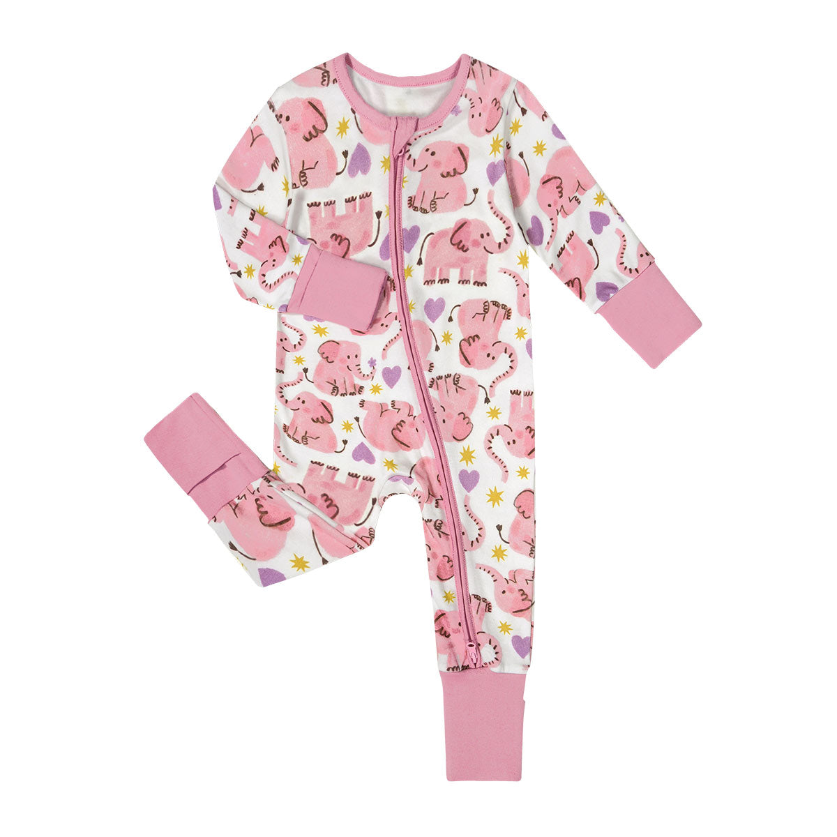 BBQB Inspired Zip-up Baby Long-Sleeve Romper