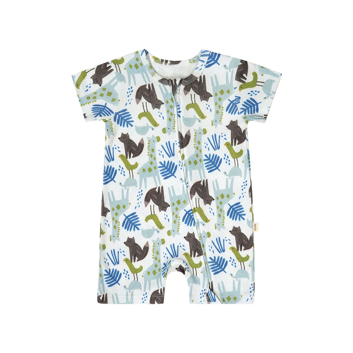 BBQB Inspired Zip-up Baby Short-Sleeve Romper