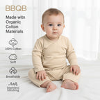 Baby Long-Sleeve Kimono Romper | BBQB Organic Cotton
