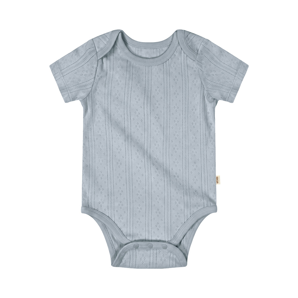 BBQB Organic Cotton Button-up Pointelle Baby Bodysuit