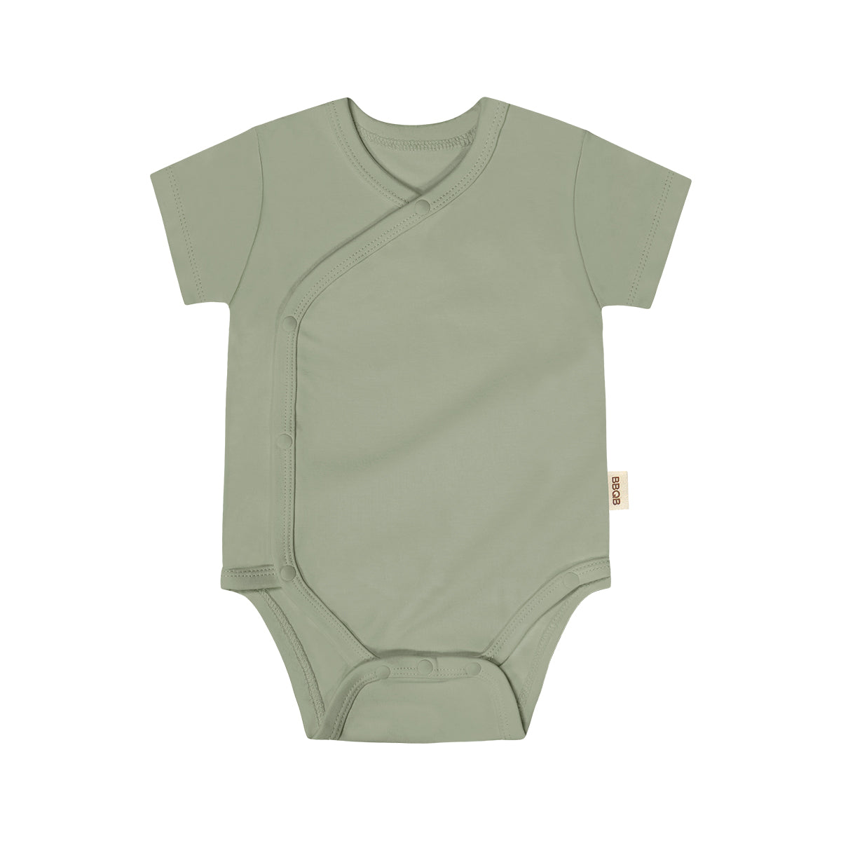 BBQB Organic Cotton Front-Opening Button-Up Baby Bodysuit