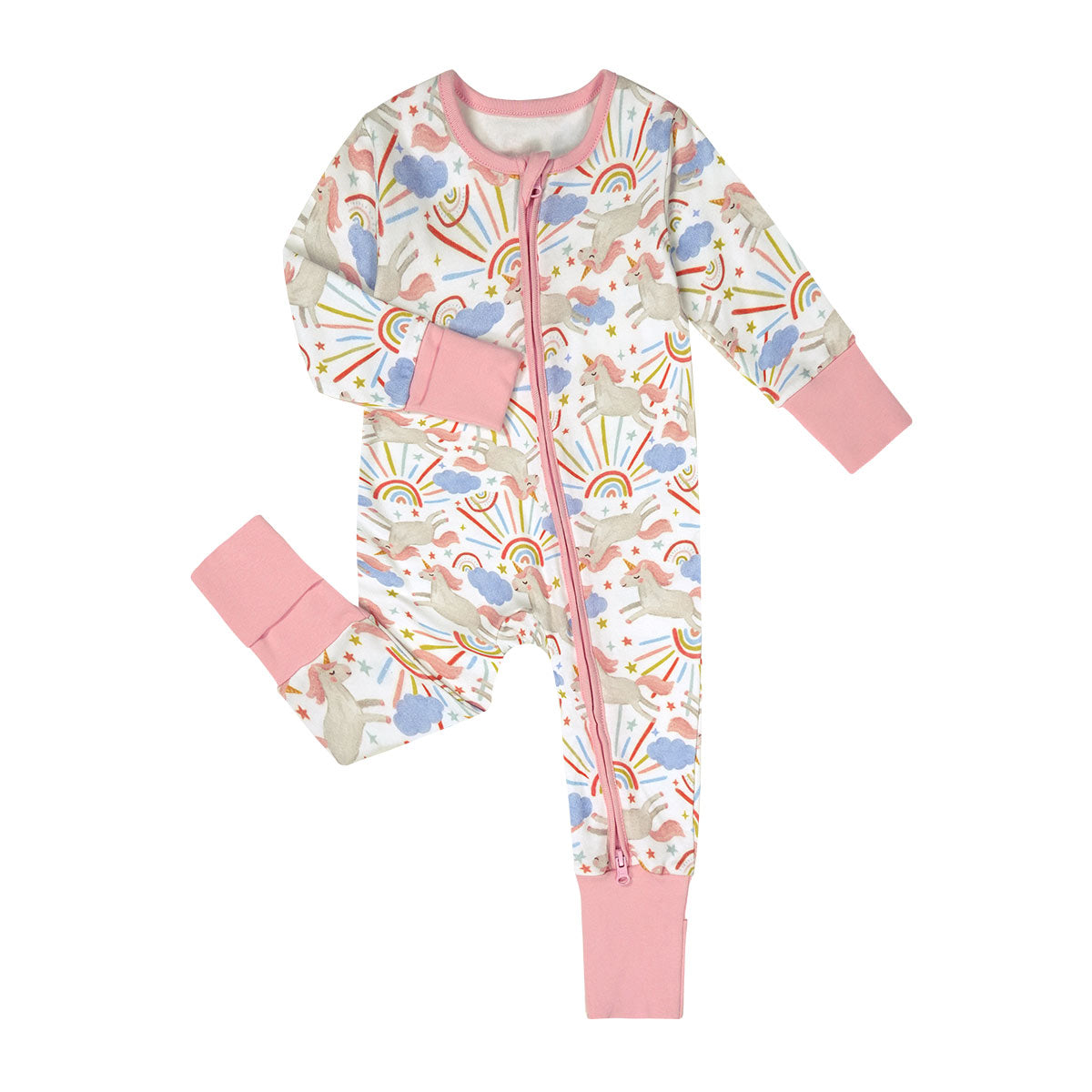 BBQB Inspired Zip-up Baby Long-Sleeve Romper